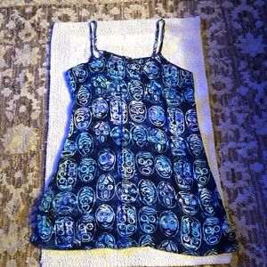 Womens tank dress.  Size medium.  Generic brand.  Blue and purple in color.
